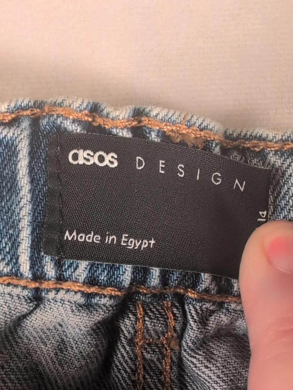 ASOS Light Wash Elastic Waist Cuffed Denim Shorts Size 10